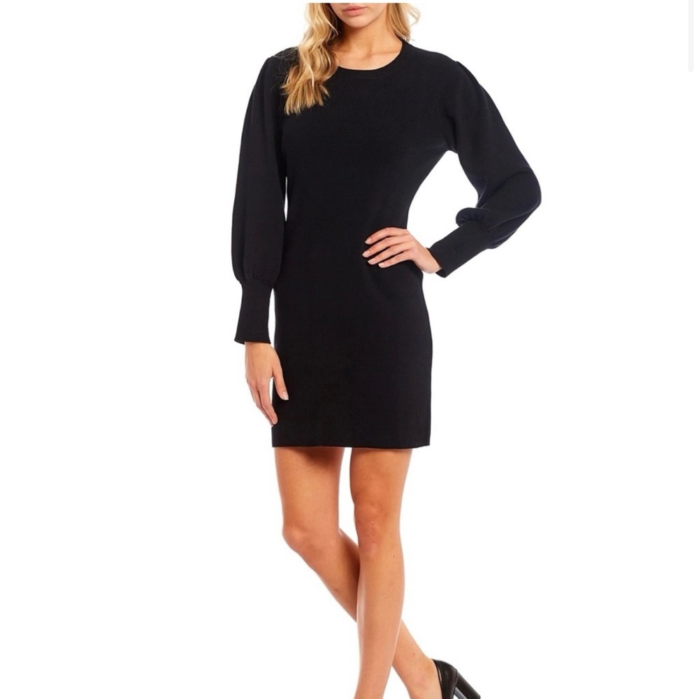 BB Dakota Steve Madden black ribbed sweater dress size small